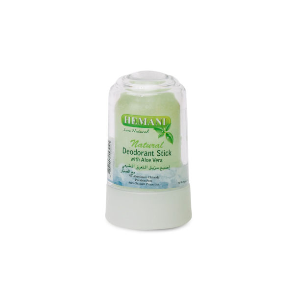 With Aloe Vera DEODORANT STICK Hemani (Кристальный Алунитовый дезодорант с Алоэ (алое) Вера Хемани), 70 г