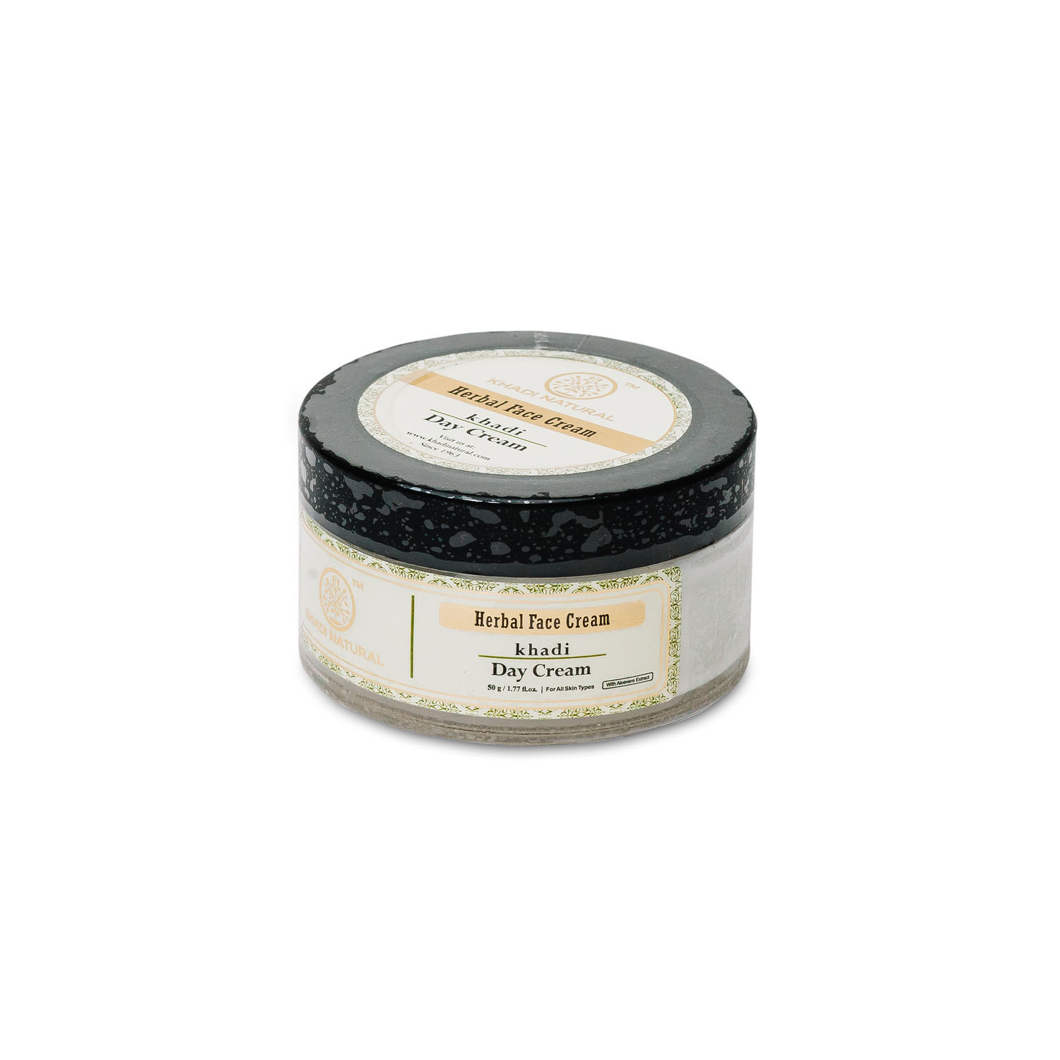 Khadi Day Cream Herbal Face Cream Khadi DAY CREAM, Khadi Natural (Травяной крем для лица ДНЕВНОЙ Для всех типов кожи, с экстрактом алоэ (алое) вера, Кхади Нэчрл), 50 г.