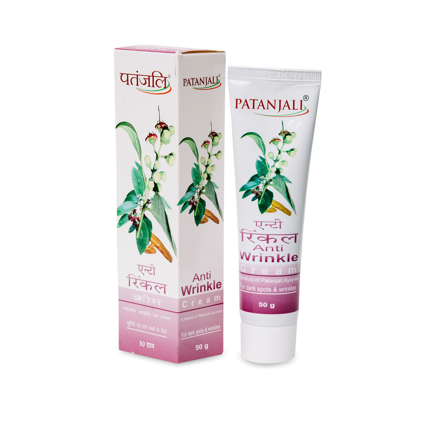 Patanjali Wrinkle ANTI WRINKLE CREAM, Patanjali (КРЕМ ПРОТИВ МОРЩИН, Патанджали), 50 г.