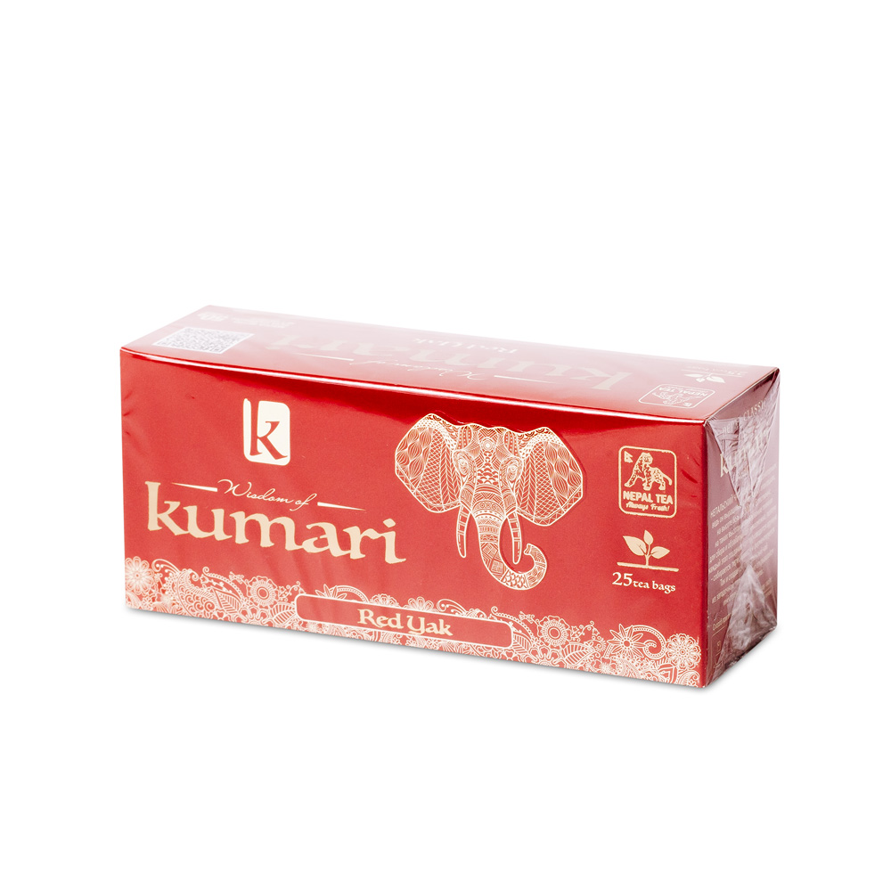 Kumari Red Yak 25 tea bags (50g.) Чай Wisdom of Kumari "Красный як", чёрный мелколистовой, 25 пакетиков по 2 г