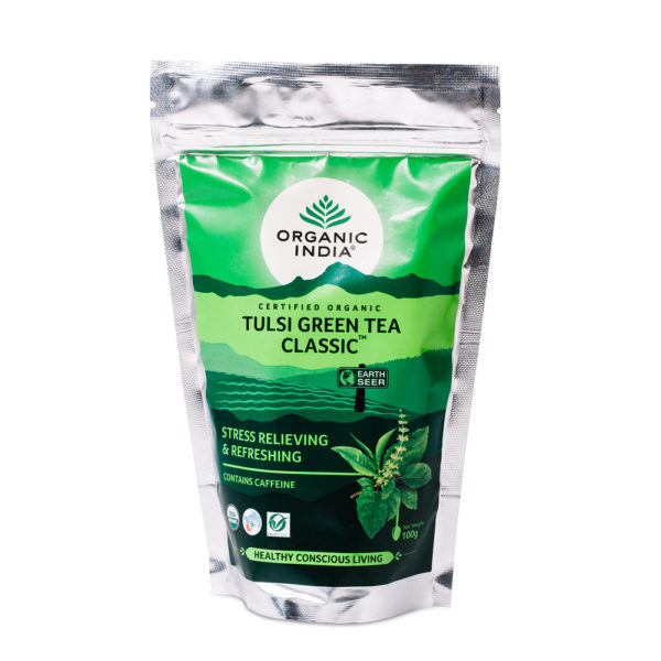 ЧАЙ ТУЛСИ ЗЕЛЁНЫЙ ЧАЙ Органик Индия (Tulsi green tea ORGANIC INDIA) 100 Г