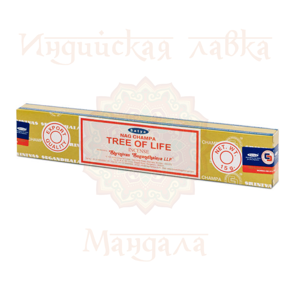 Satya NAG CHAMPA TREE OF LIFE (Благовония НАГ ЧАМПА ДЕРЕВО ЖИЗНИ, Сатья), 15 г.